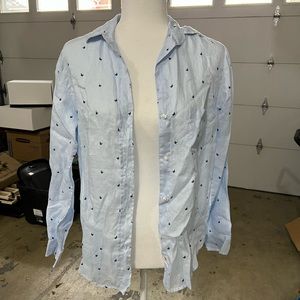 Cute butterfly pattern button down